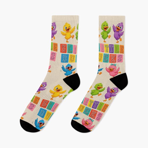 Item preview, Happy Vibing five cool colorful little ducks designed and sold by SharingLove.