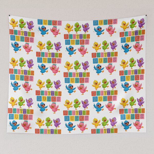 Item preview, Happy Vibing five cool colorful little ducks designed and sold by SharingLove.