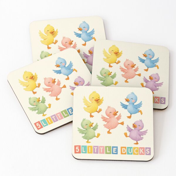 Item preview, Pastel Warm vibe happy dancing five little ducks designed and sold by SharingLove.