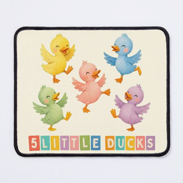 Item preview, Pastel Warm vibe happy dancing five little ducks designed and sold by SharingLove.