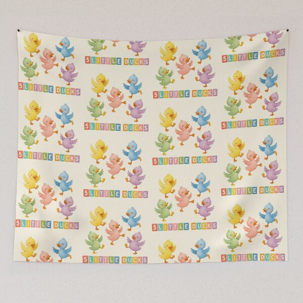 Item preview, Pastel Warm vibe happy dancing five little ducks designed and sold by SharingLove.