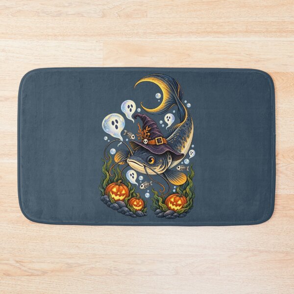 Item preview, Halloween Witch Catfish – Spooky Ghosts, Jack-o’-Lanterns & Magical Underwater Fantasy designed and sold by HOUSE OF TIST.