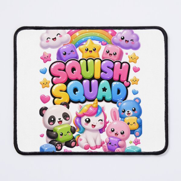 Item preview, Squish Squad Sparkly Rainbow Panda Unicorn Cute Kawaii Pastel Design designed and sold by Uniquememorable.