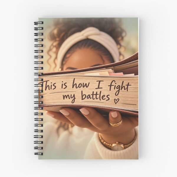 Item preview, This Is How I Fight My Battles, Bible Journaling Christian Art, Faith Over Fear Woman of God Design designed and sold by EatPrayLive.