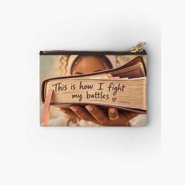 Item preview, This Is How I Fight My Battles, Bible Journaling Christian Art, Faith Over Fear Woman of God Design designed and sold by EatPrayLive.