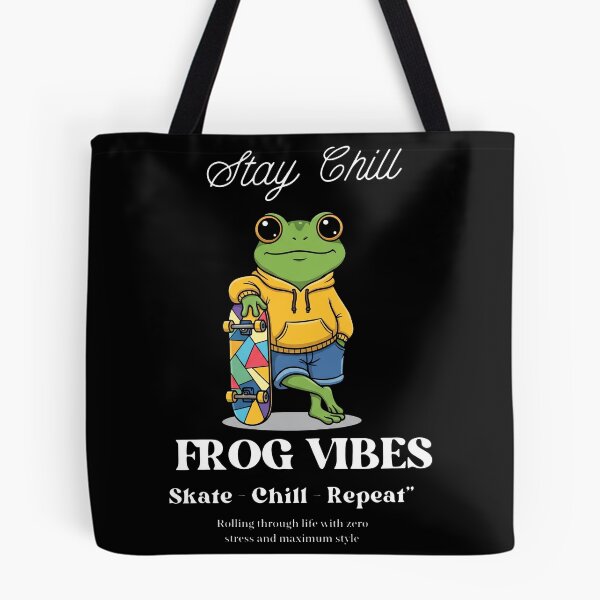 Item preview, Stay Chill Frog Vibes Skate Chill Repeat designed and sold by KristiTaylorArt.