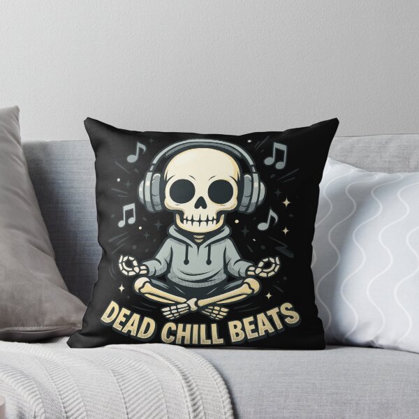 Item preview, Dead Chill Beats Zen Skull Hoodie Streetwear Art designed and sold by MarCinu Art.