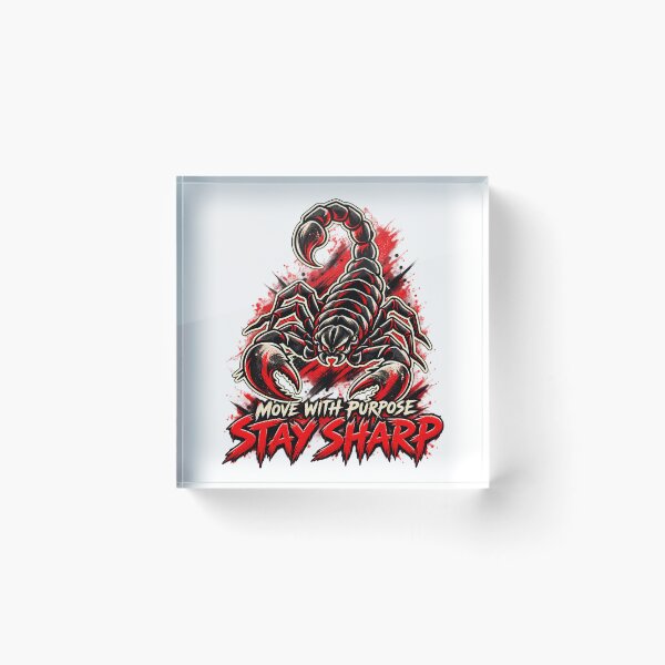 Item preview, Move With Purpose Stay Sharp Scorpion Motivational Shirt designed and sold by InkStinct-Store.