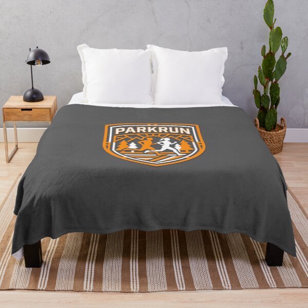 Item preview, Parkrun Orange Shield Mountain Trail Couple Running Crest Graphic designed and sold by KiwiRider.