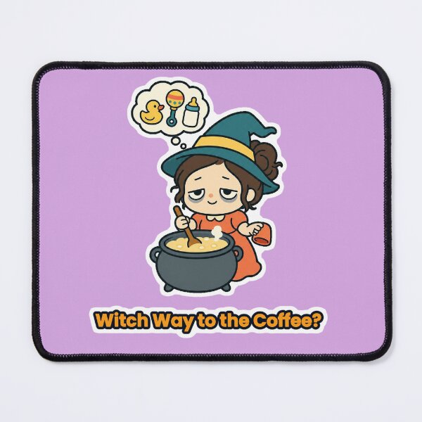 Item preview, Witch Way to the Coffee Tired Mom designed and sold by serjcypher.