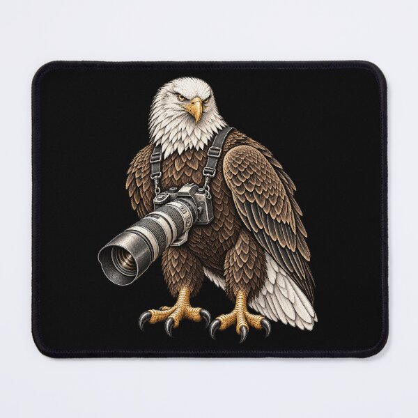 Item preview, Vintage Bald Eagle Wildlife Photographer - Camera Birdwatching Humor designed and sold by JustBeStylish.