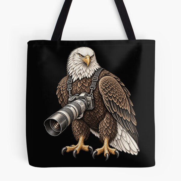 Item preview, Vintage Bald Eagle Wildlife Photographer - Camera Birdwatching Humor designed and sold by JustBeStylish.