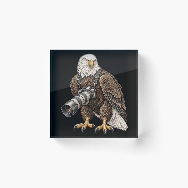 Item preview, Vintage Bald Eagle Wildlife Photographer - Camera Birdwatching Humor designed and sold by JustBeStylish.