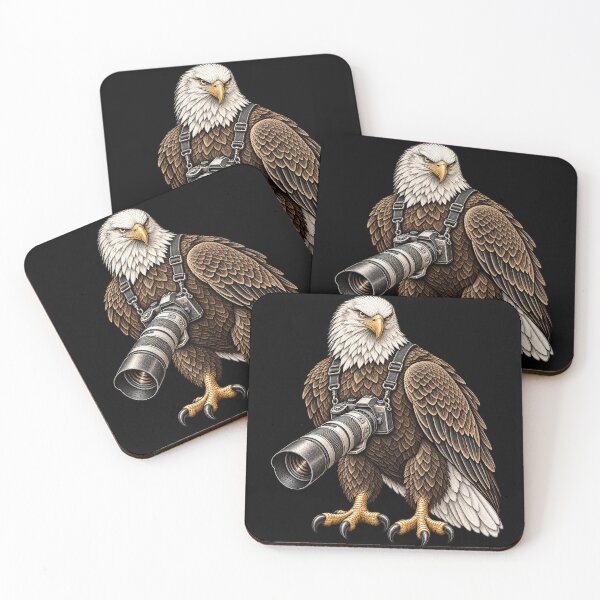 Item preview, Vintage Bald Eagle Wildlife Photographer - Camera Birdwatching Humor designed and sold by JustBeStylish.