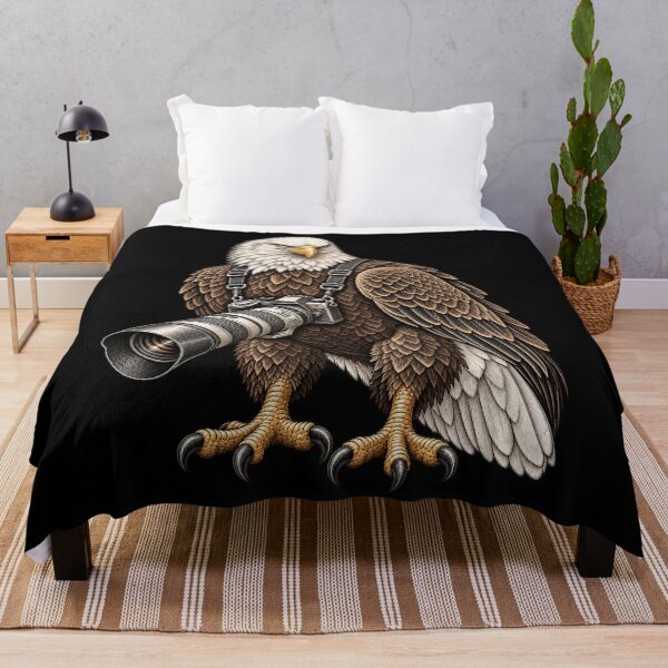Item preview, Vintage Bald Eagle Wildlife Photographer - Camera Birdwatching Humor designed and sold by JustBeStylish.