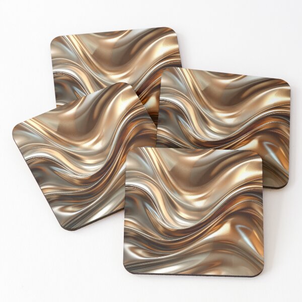 Item preview, Luxurious Liquid Metal and Silk Abstract Wave Art designed and sold by MargaretWiktor.
