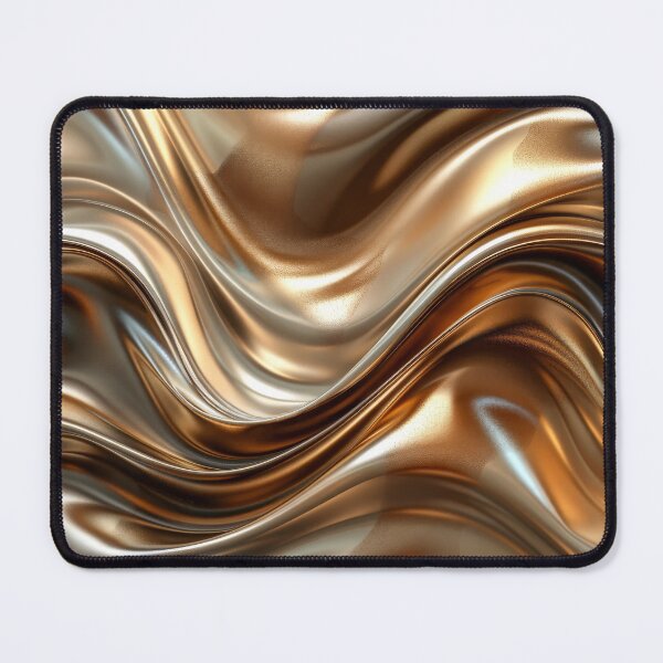 Item preview, Luxurious Liquid Metal and Silk Abstract Wave Art designed and sold by MargaretWiktor.