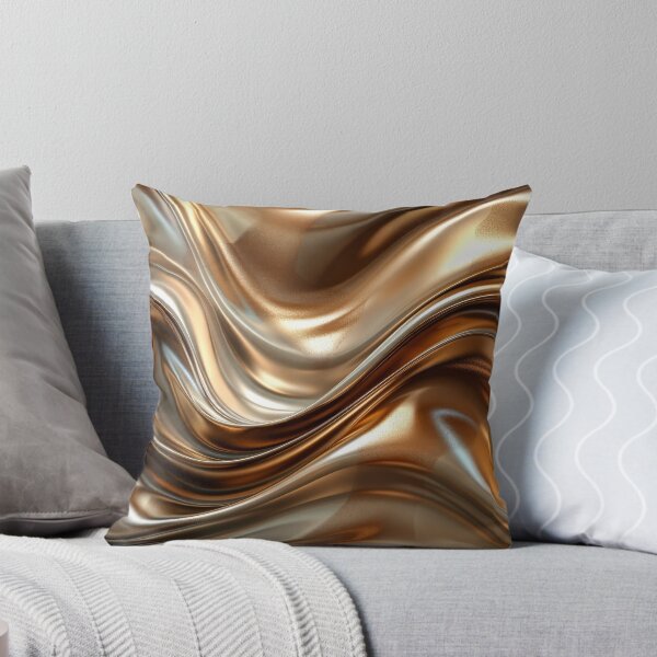 Item preview, Luxurious Liquid Metal and Silk Abstract Wave Art designed and sold by MargaretWiktor.