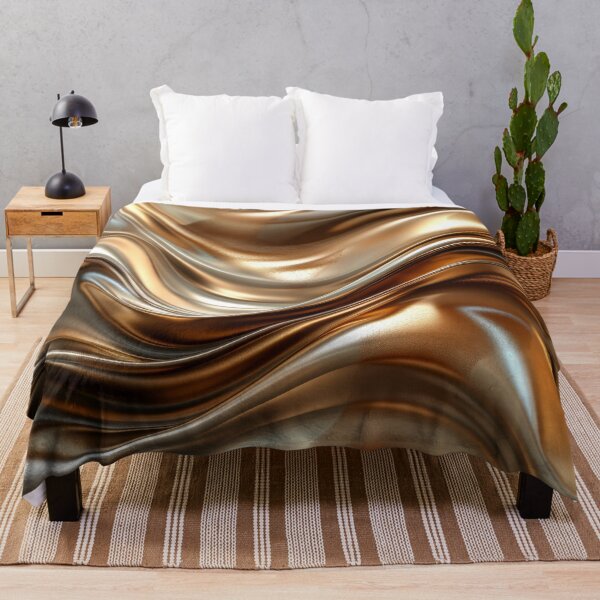 Item preview, Luxurious Liquid Metal and Silk Abstract Wave Art designed and sold by MargaretWiktor.