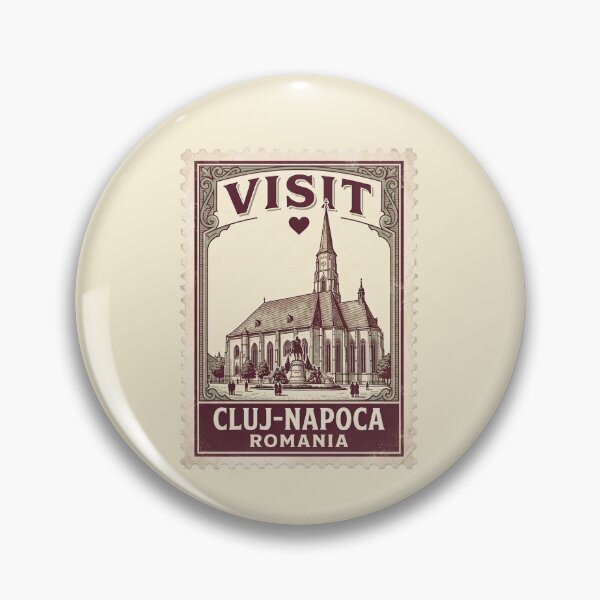 Item preview, Visit Cluj-Napoca Romania Vintage Postage Stamp designed and sold by AIG - Andrei Ilie Graphics.