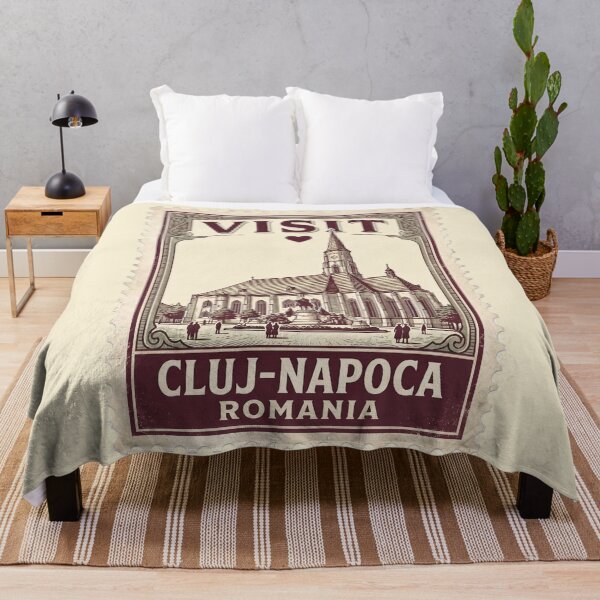 Item preview, Visit Cluj-Napoca Romania Vintage Postage Stamp designed and sold by AIG - Andrei Ilie Graphics.