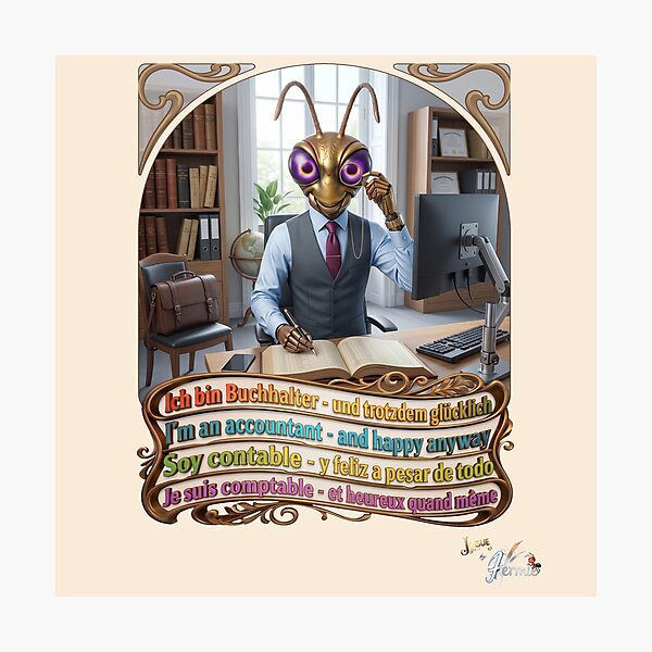 Item preview, Grasshopper JOGUE by HERMIE: Accountant Finance Job Pop Art designed and sold by HERMIE-design.