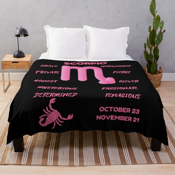 Item preview, Scorpio Zodiac Sign Astrology Symbol Horoscope - Soft Pink & Black designed and sold by ZODIARA.