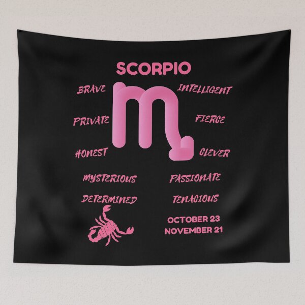 Item preview, Scorpio Zodiac Sign Astrology Symbol Horoscope - Soft Pink & Black designed and sold by ZODIARA.