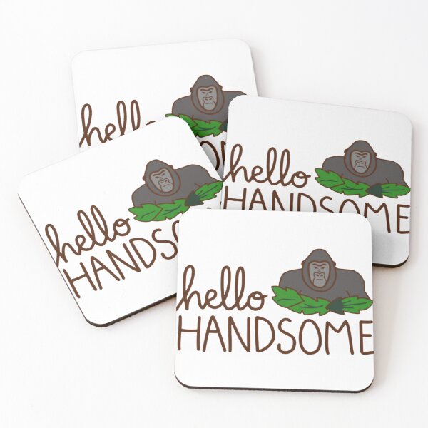 Item preview, Hello Handsome Gorilla - Funny Tropical Jungle Wildlife designed and sold by Kanlistedmarn.