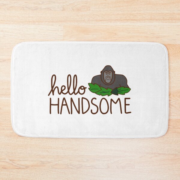 Item preview, Hello Handsome Gorilla - Funny Tropical Jungle Wildlife designed and sold by Kanlistedmarn.