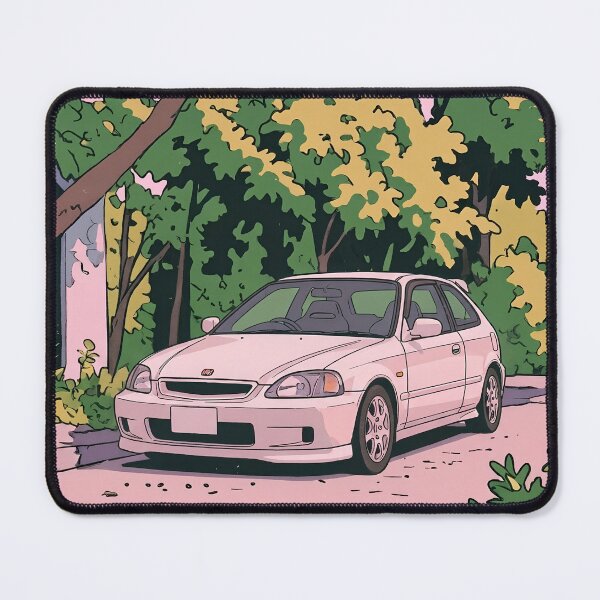 Item preview, Honda Civic EK9 Type R Retro Anime Aesthetic JDM Hatchback Art designed and sold by Motorline44.