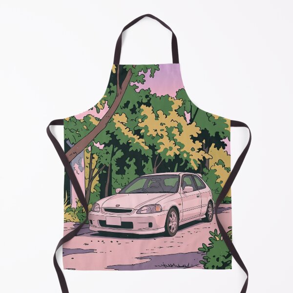 Item preview, Honda Civic EK9 Type R Retro Anime Aesthetic JDM Hatchback Art designed and sold by Motorline44.