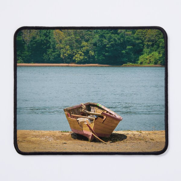 Item preview, Small Yellow Boat on the Valdivia River, Chile designed and sold by DFLC Prints.