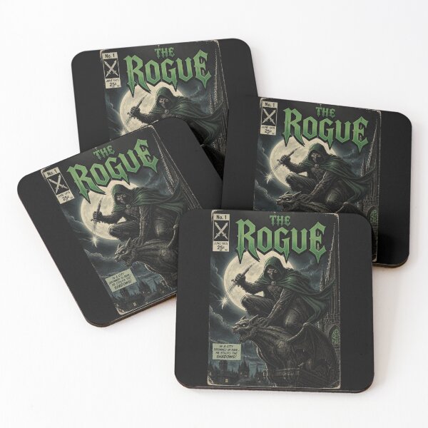 Item preview, The Rogue - Master of Shadows Retro Comic Cover | TTRPG Fantasy  designed and sold by Dice_Goblin_Studio.
