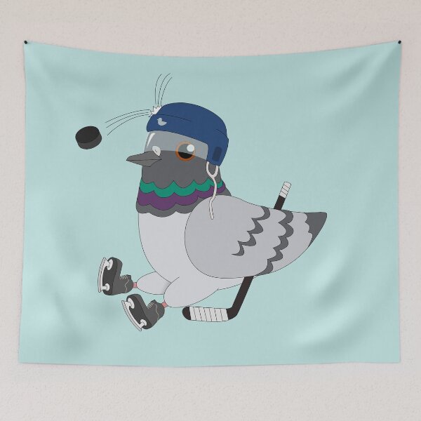 Item preview, Pigeon of a Hockey Player designed and sold by chrispy doodles.