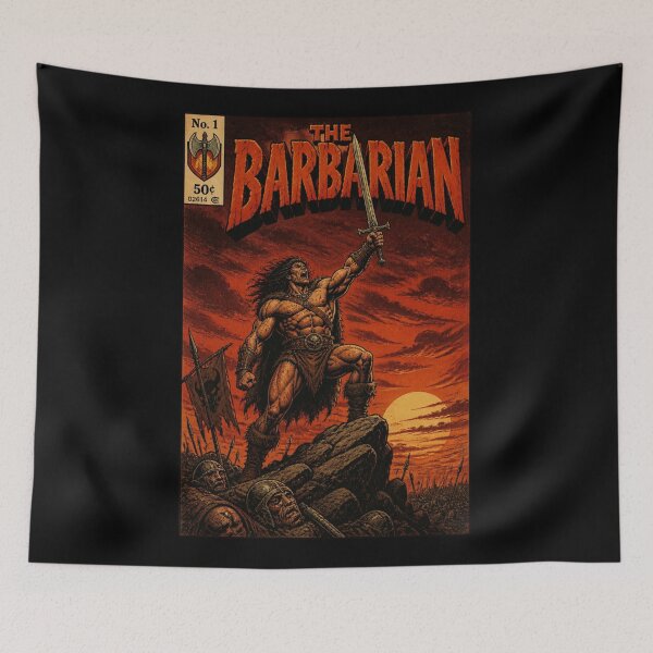 Item preview, The Barbarian - Berserker Rage Retro Comic Cover | TTRPG Fantasy  designed and sold by Dice_Goblin_Studio.