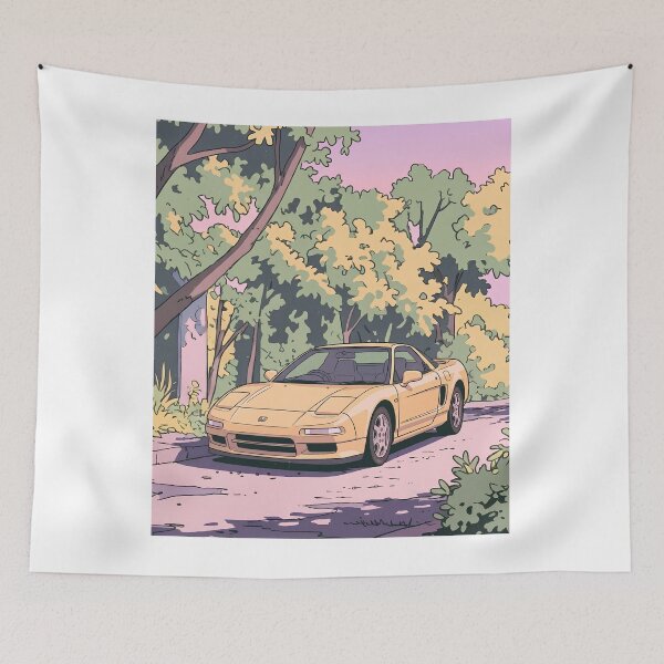Artikelvorschau, Honda NSX NA1 Retro-Anime-Ästhetik JDM Supercar-Kunst entworfen und verkauft von Motorline44.