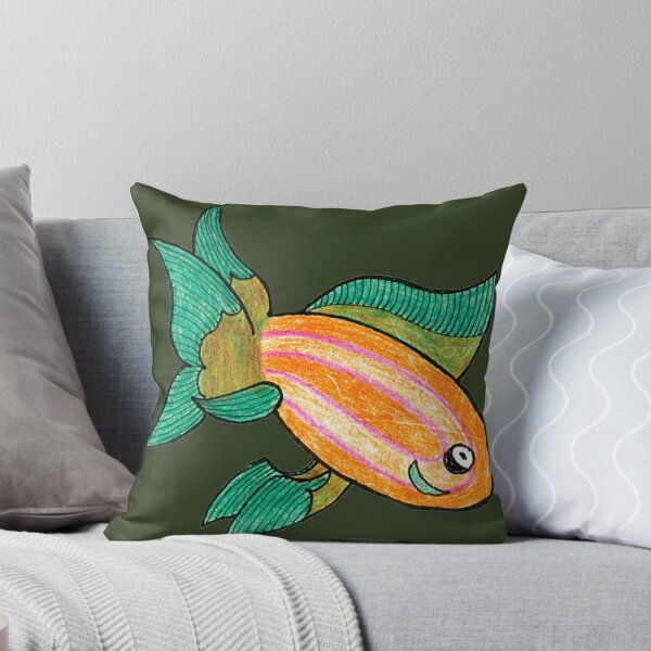 Item preview, Cute Orange Striped Fish Illustration — Hand Drawn Tropical Fish Art designed and sold by Ihor Ivanov.