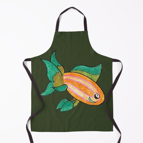 Item preview, Cute Orange Striped Fish Illustration — Hand Drawn Tropical Fish Art designed and sold by Ihor Ivanov.