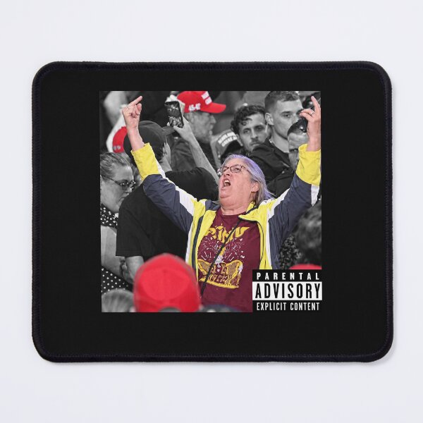 Item preview, Funny Angry Protest Woman Parental Advisory Album Cover Meme    designed and sold by Designart68.
