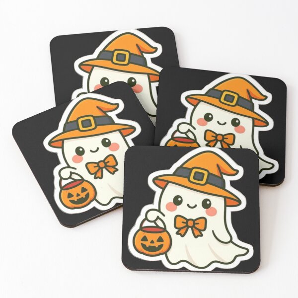 Item preview, Cute Ghost Witch Hat - Pumpkin Bucket Halloween designed and sold by WavyCurve.