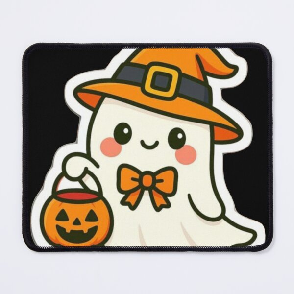 Item preview, Cute Ghost Witch Hat - Pumpkin Bucket Halloween designed and sold by WavyCurve.
