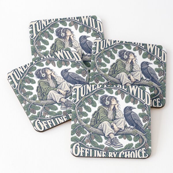 Item preview, Tuned to the Wild Offline by Choice Girl with Raven Forest T-Shirt Design designed and sold by KIDEnia.