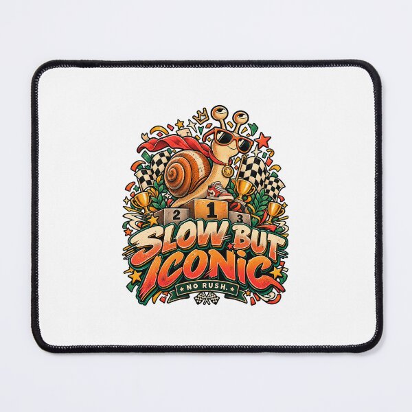 Item preview, Slow But Iconic – Funny Snail Champion Retro Vintage designed and sold by NarpLTD.