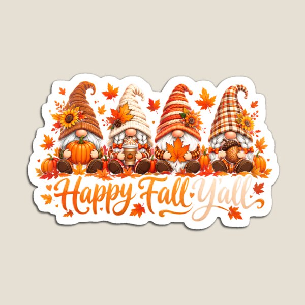 Item preview, Happy Fall Yall Four Autumn Gnomes Shirt designed and sold by Artbyrome.