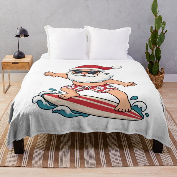 Item preview, surfing santa designed and sold by LuloCreative.