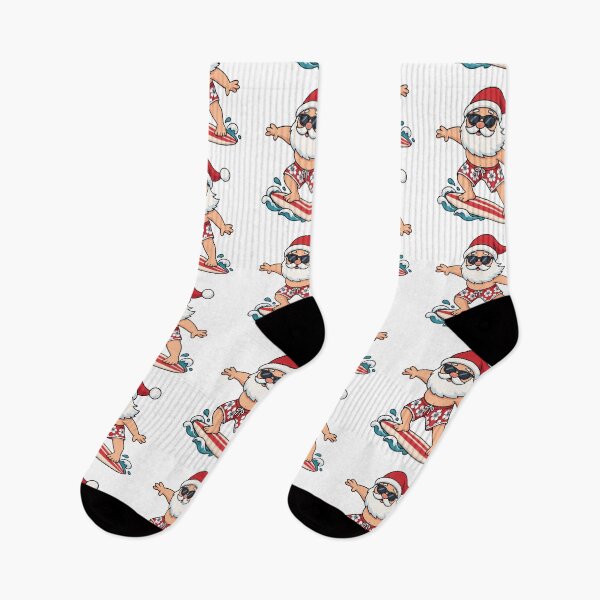 Item preview, surfing santa designed and sold by LuloCreative.