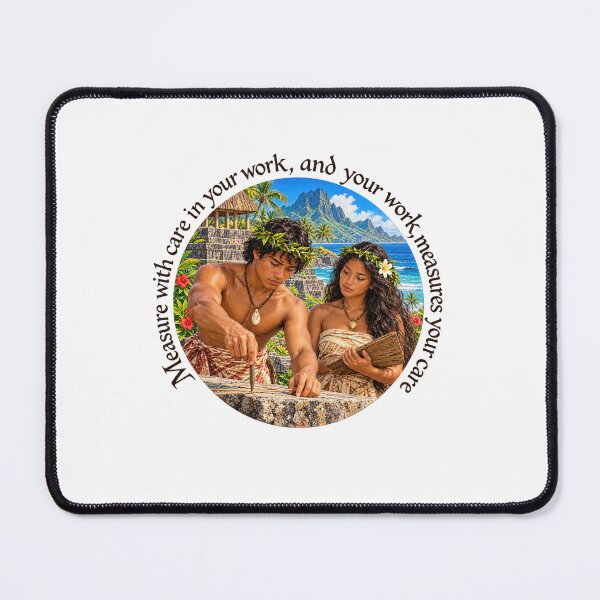 Item preview, Polynesian Excellence Proverb - Measure with care in your work | Pacific Art designed and sold by ShakaLife.org.