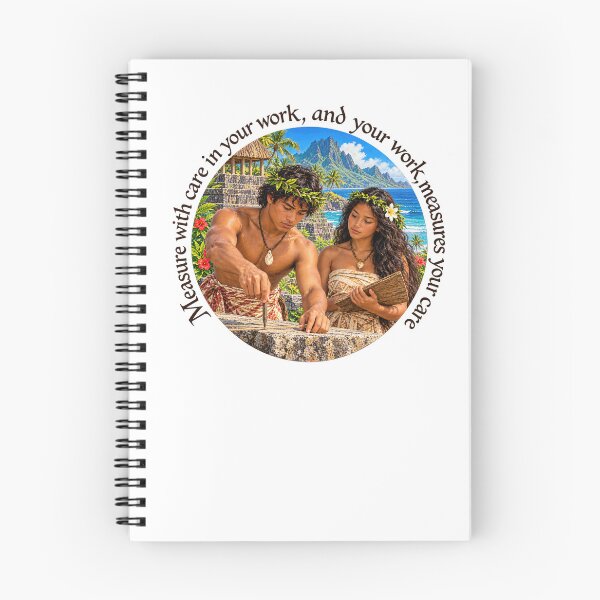 Item preview, Polynesian Excellence Proverb - Measure with care in your work | Pacific Art designed and sold by ShakaLife.org.