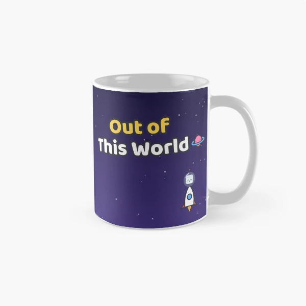 Out of This World - Cute Astronaut Marshmallow Pip in Space — Classic Mug by BiMood